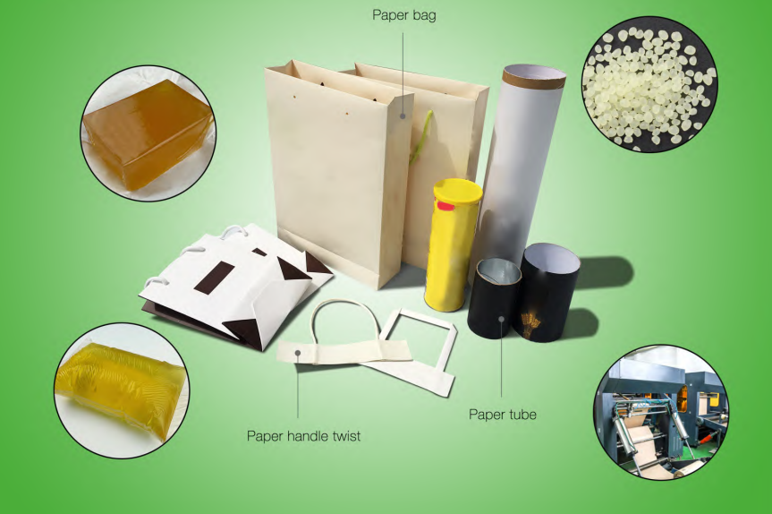Paper bags, paper handles and paper tubes